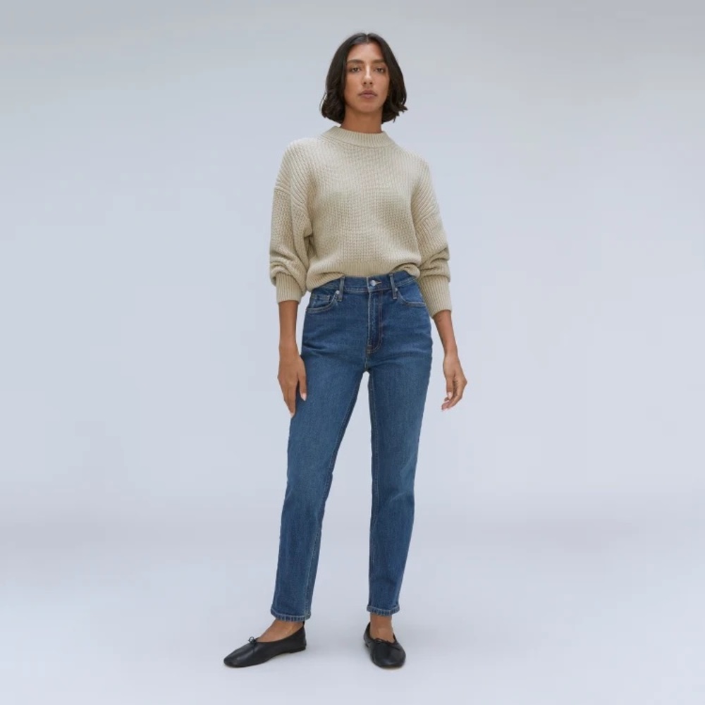 Everlane The Original Cheeky Jean, Crop/Ankle, Washed Midnight, 28